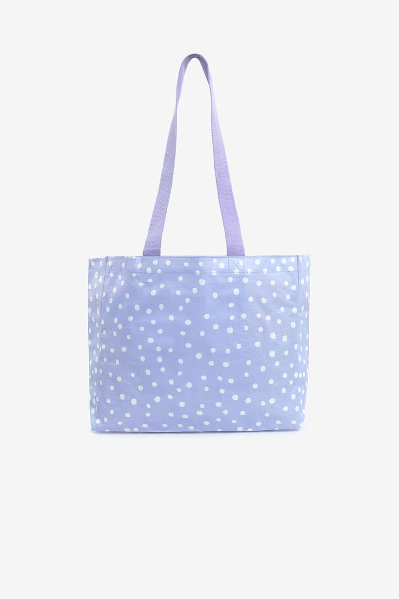 Roomy Small Tote - Lilac Polka - Image 4