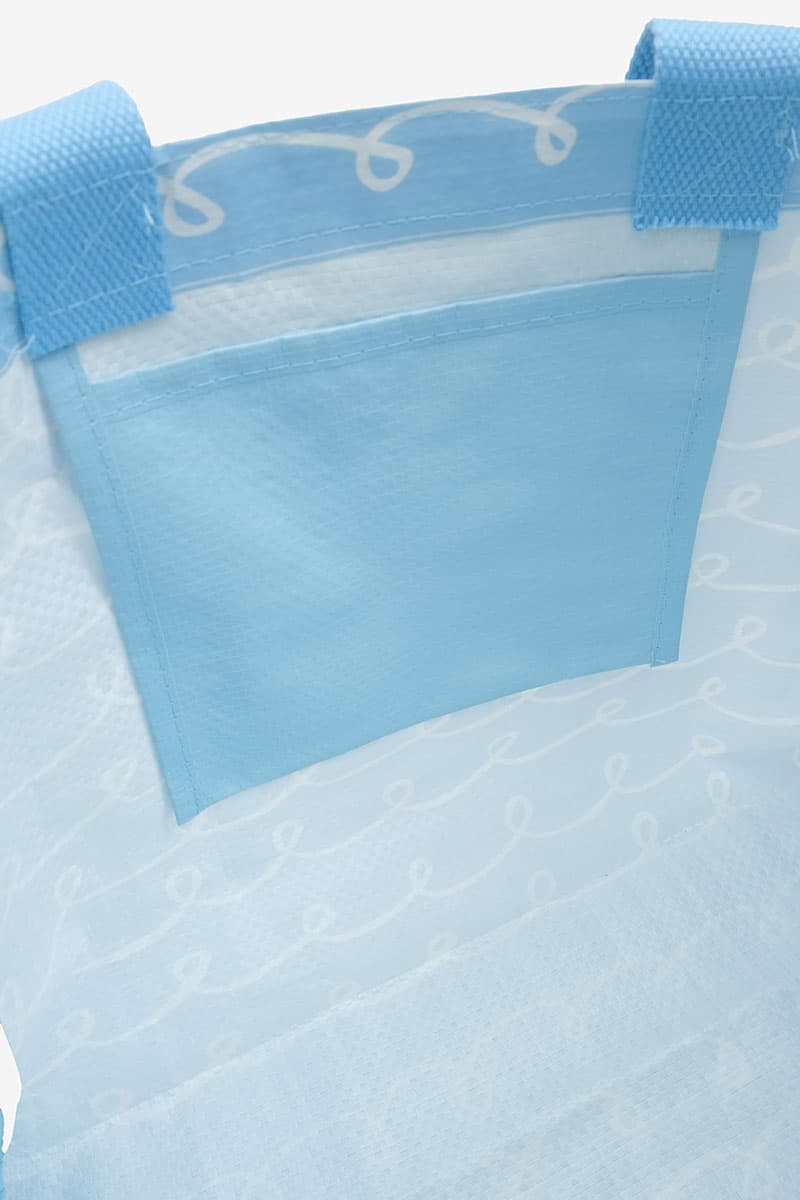 Roomy Small Tote - Blue Squiggle - Image 5