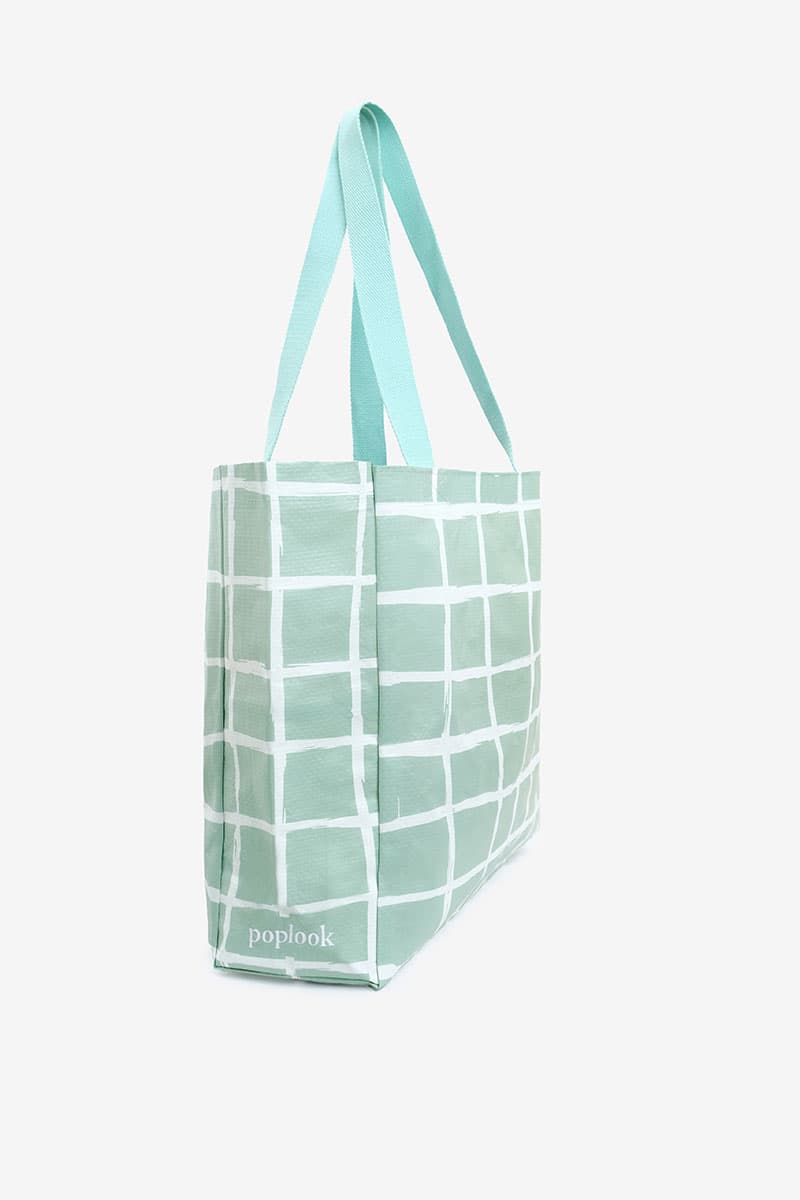 Roomy Big Tote - Green Checkered - Image 3