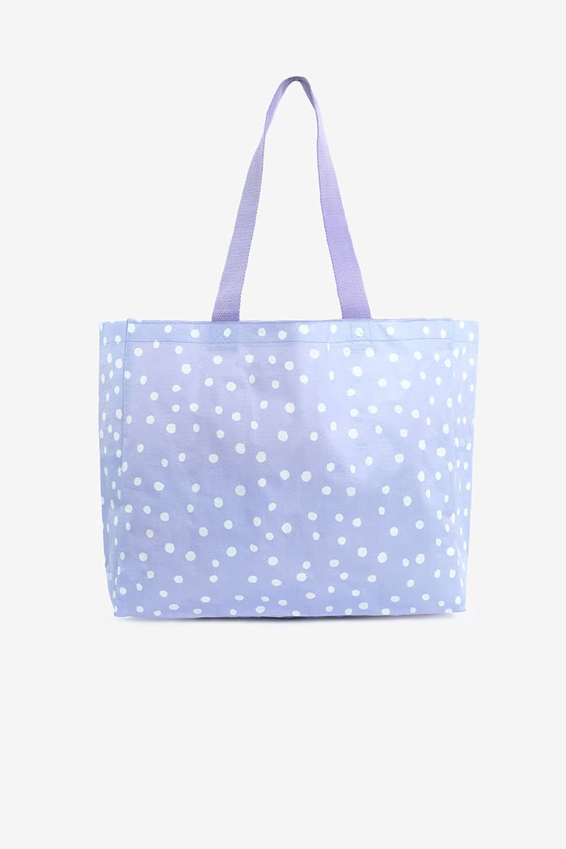 Roomy Big Tote - Lilac Polka - Image 1