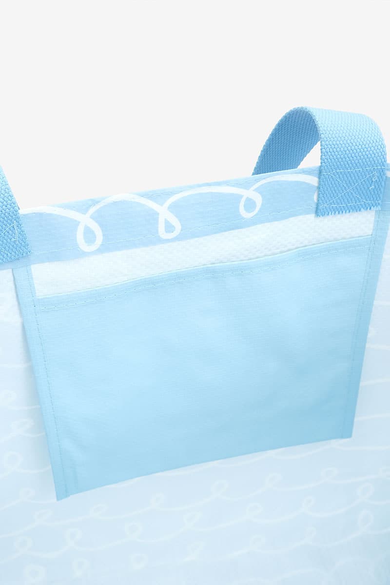 Roomy Big Tote - Blue Squiggle - Image 5