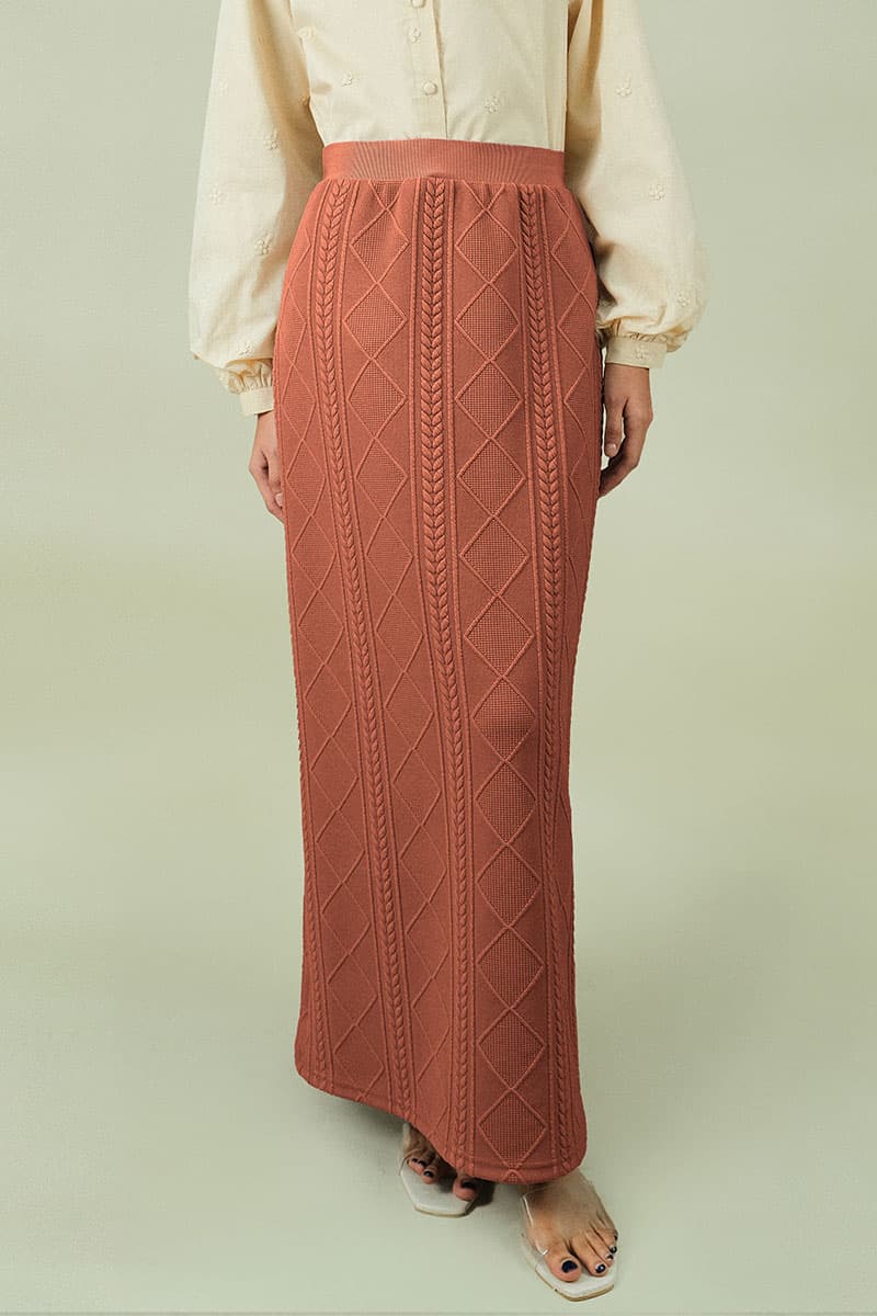 Keiry Pencil Skirt - Chocolate - Image 1