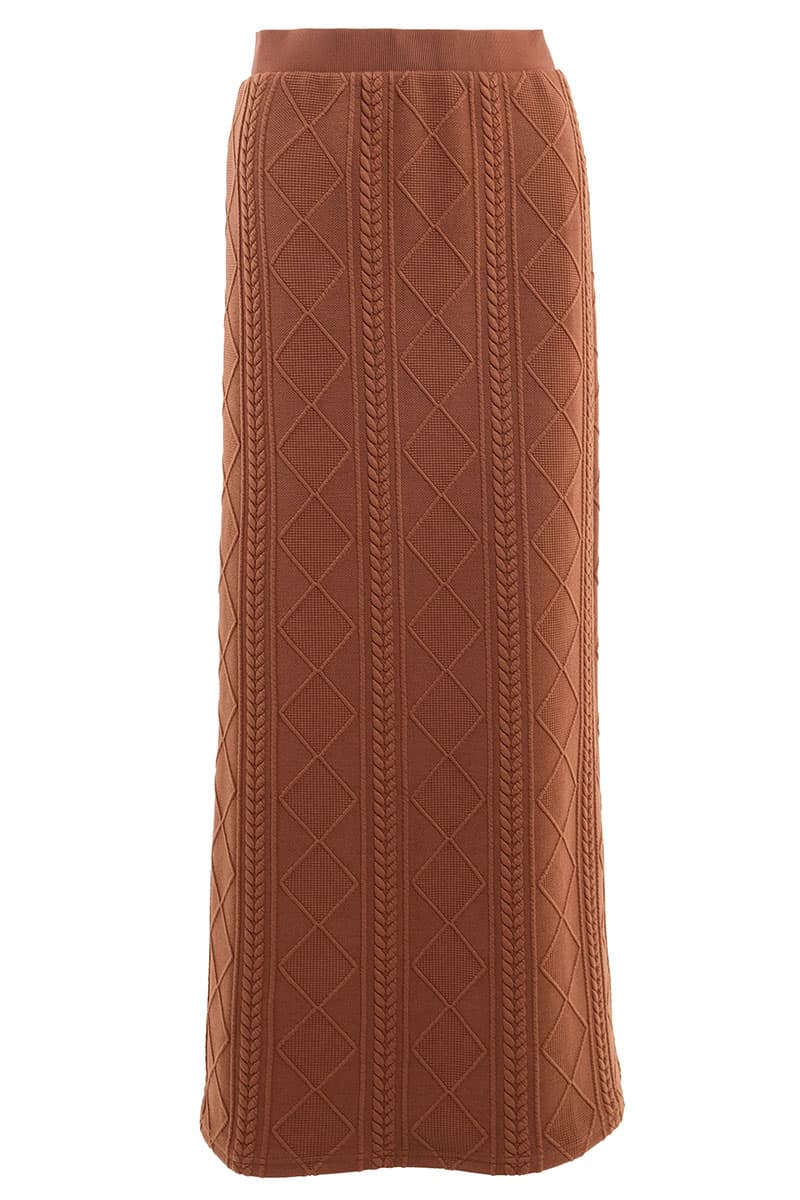 Keiry Pencil Skirt - Chocolate - Image 2
