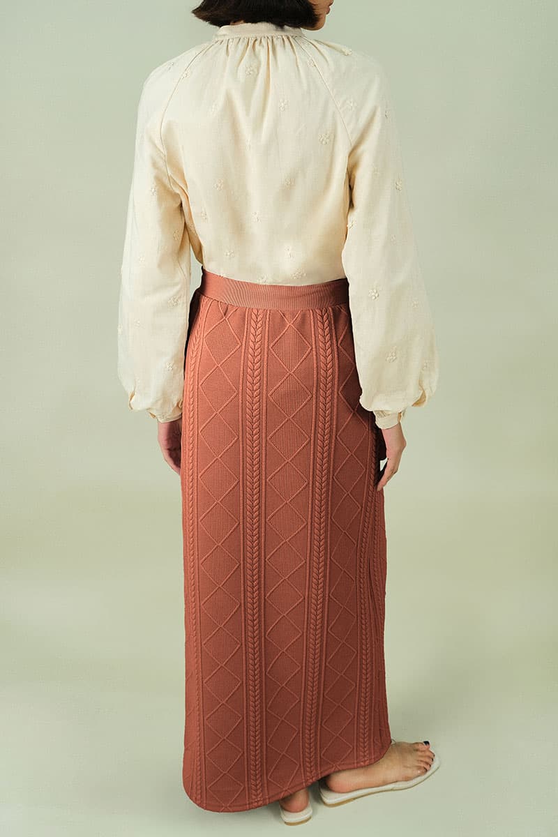 Keiry Pencil Skirt - Chocolate - Image 4