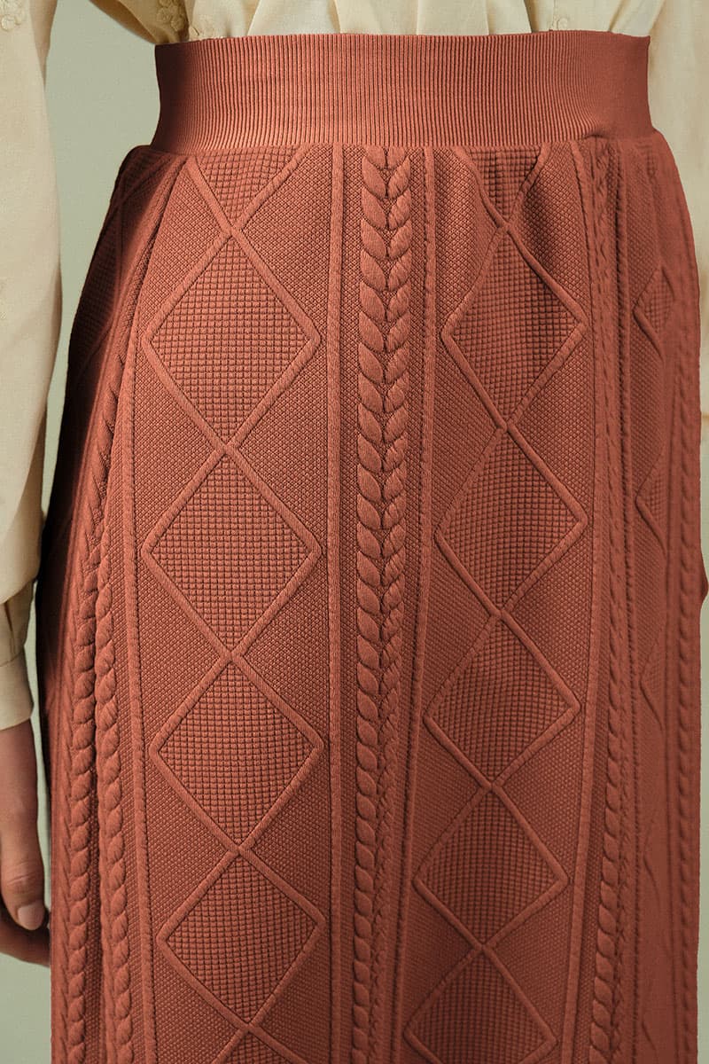 Keiry Pencil Skirt - Chocolate - Image 5