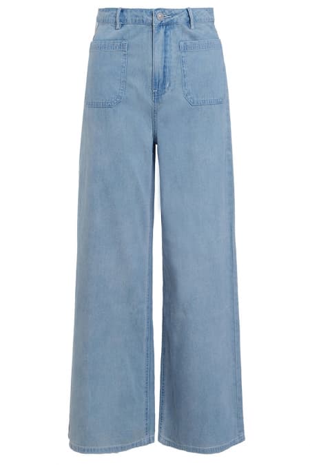 COTTON Naveya Wide Legged Pants - Light Wash