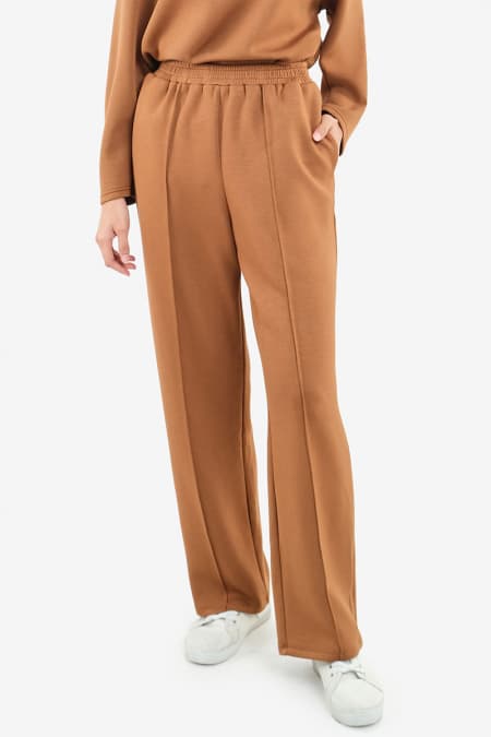 Diya Straight Cut Pants - Coffee