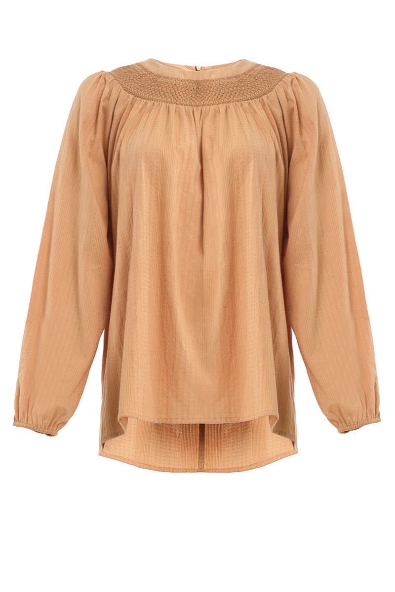Kardyn Flared Blouse - Taffy Brown - Image 2
