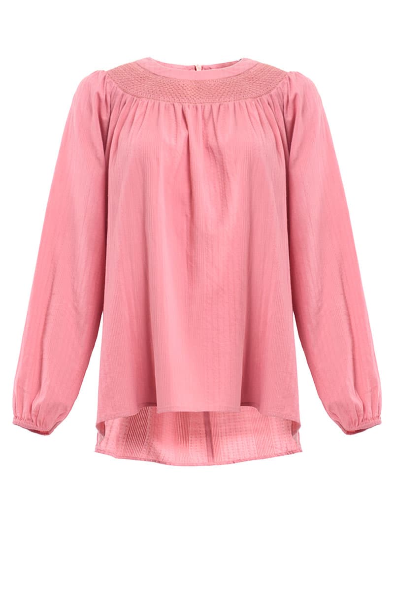 Kardyn Flared Blouse - Burnt Coral - Image 2