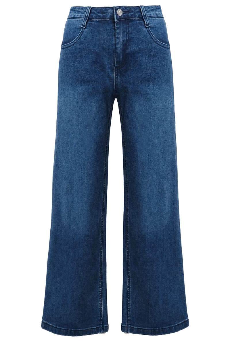 COTTON Gittel Straight Cut Jeans - Medium Wash - Image 2