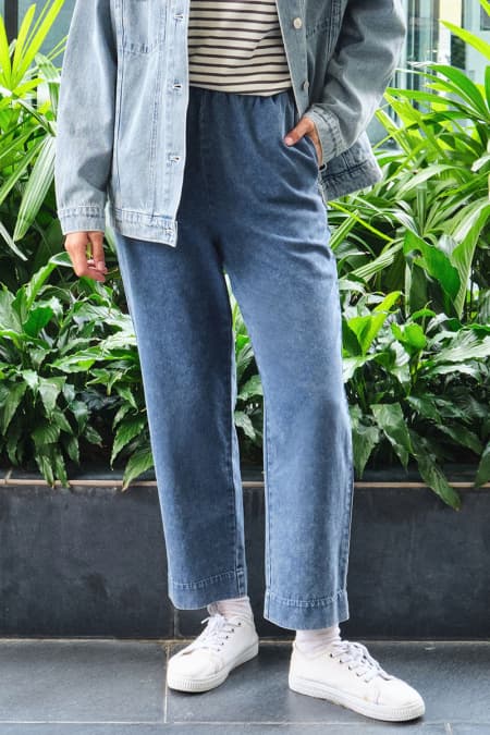 COTTON Hemera Mom Jeans - Acid Wash