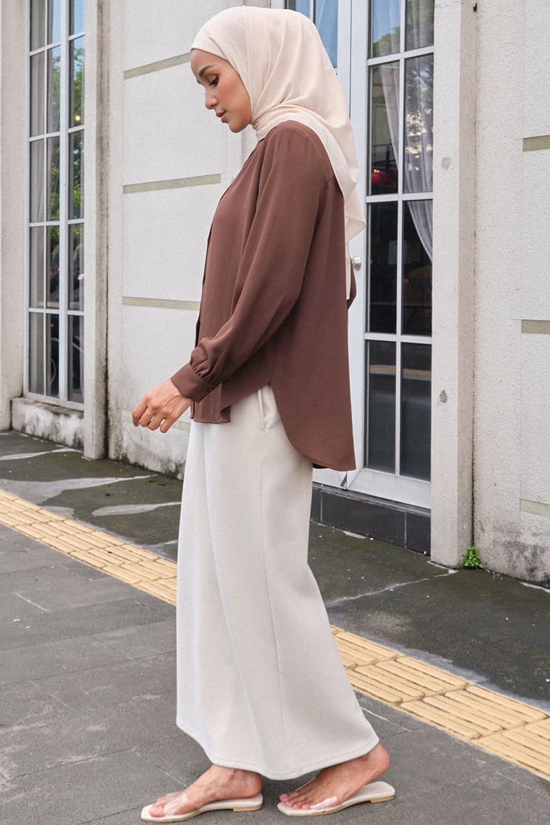 Giulianna Front Button Shirt - Pinecone - Image 3