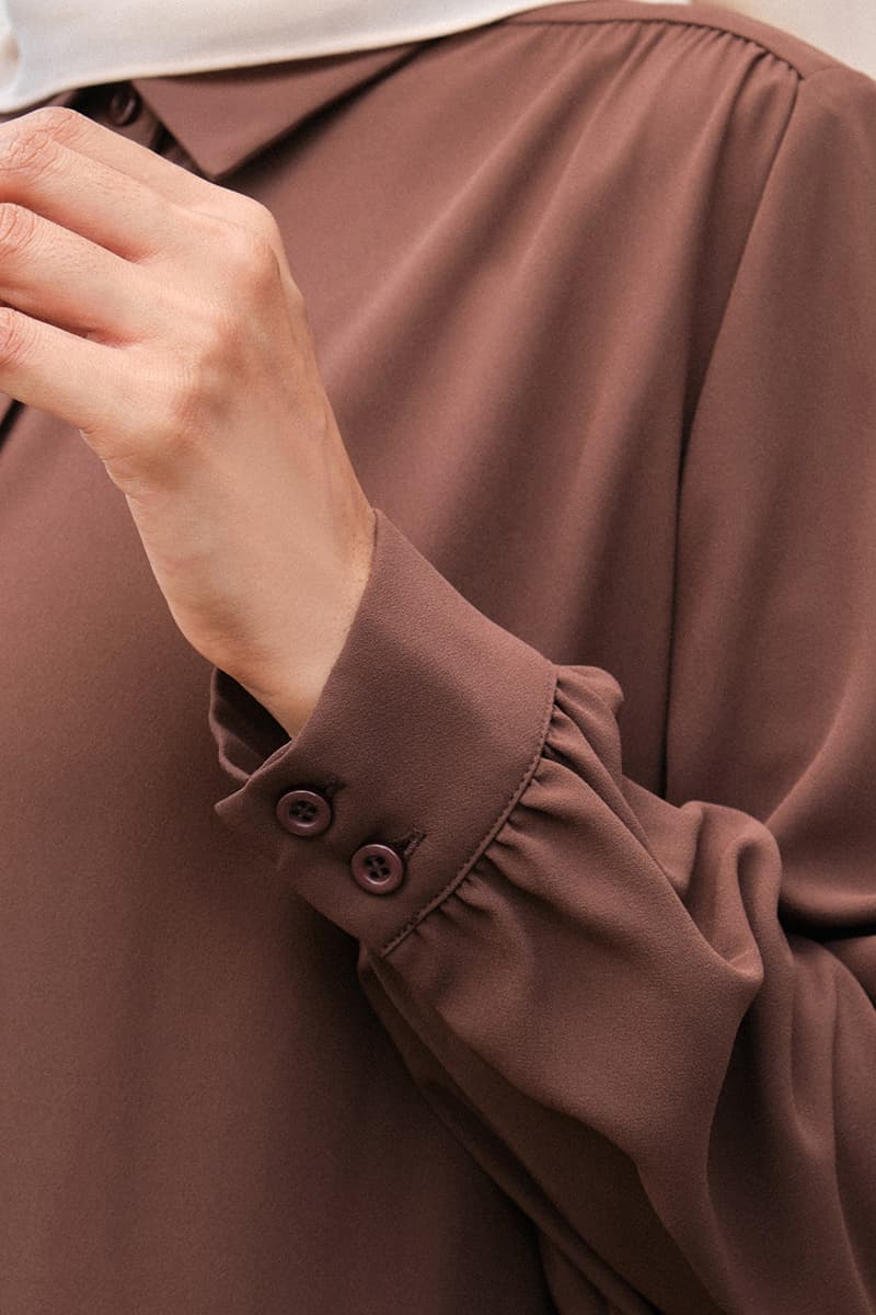 Giulianna Front Button Shirt - Pinecone - Image 5