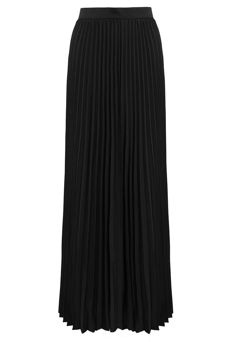 Haunani Pleated Maxi Skirt - Black - Image 2