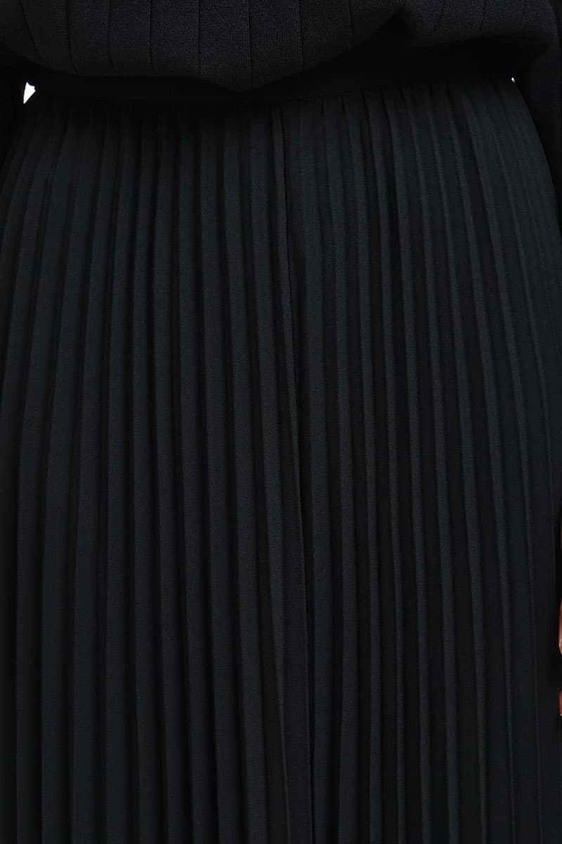 Haunani Pleated Maxi Skirt - Black - Image 5