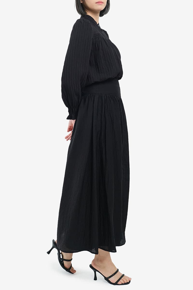 Venita A-line Skirt - Black - Image 3