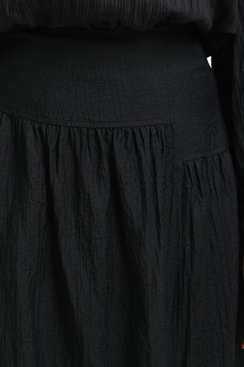Venita A-line Skirt - Black - Image 5