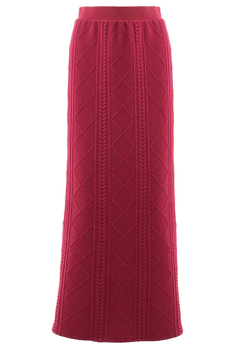 Keiry Pencil Skirt - Maroon - Image 2