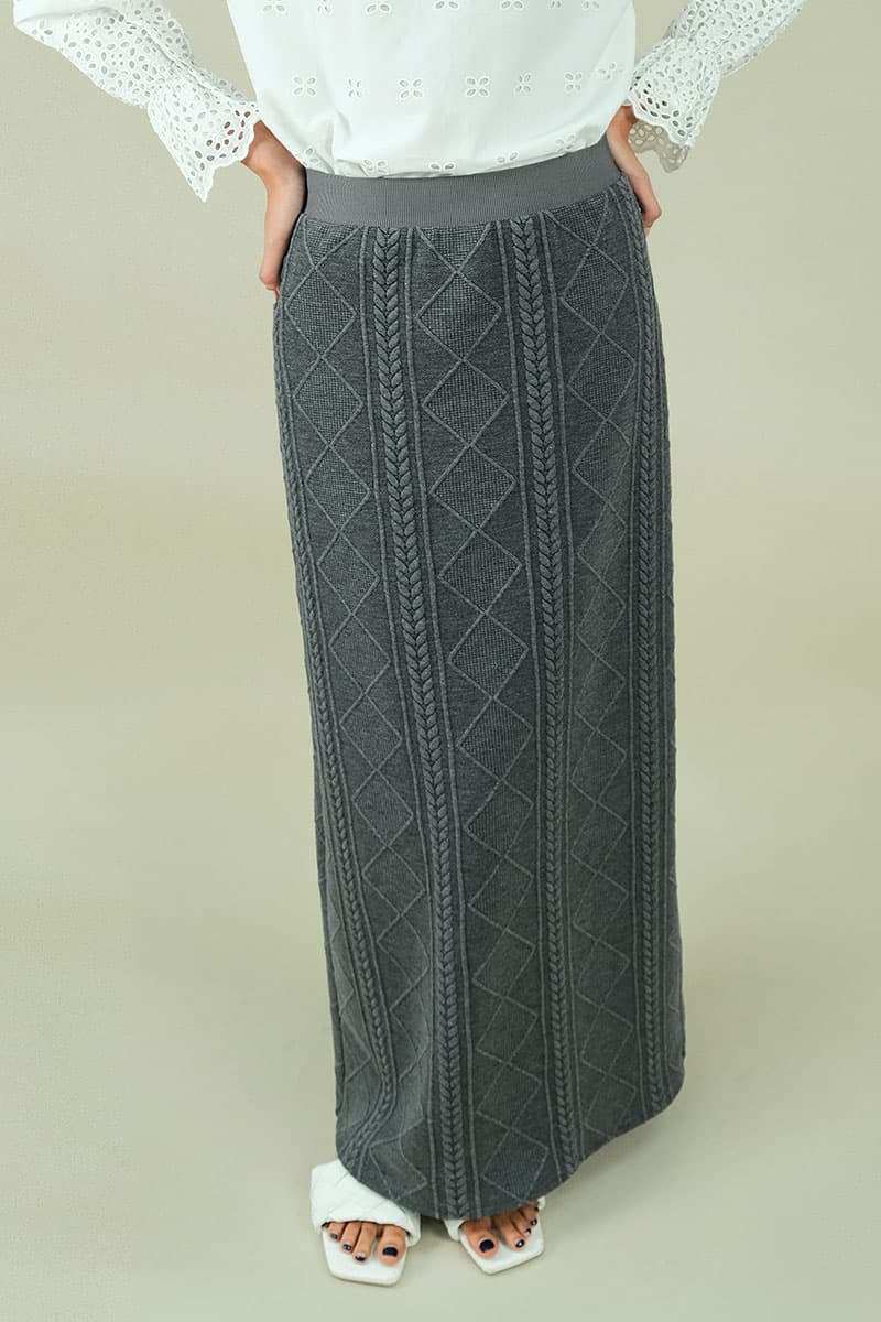 Keiry Pencil Skirt - Dark Heather Grey - Image 1