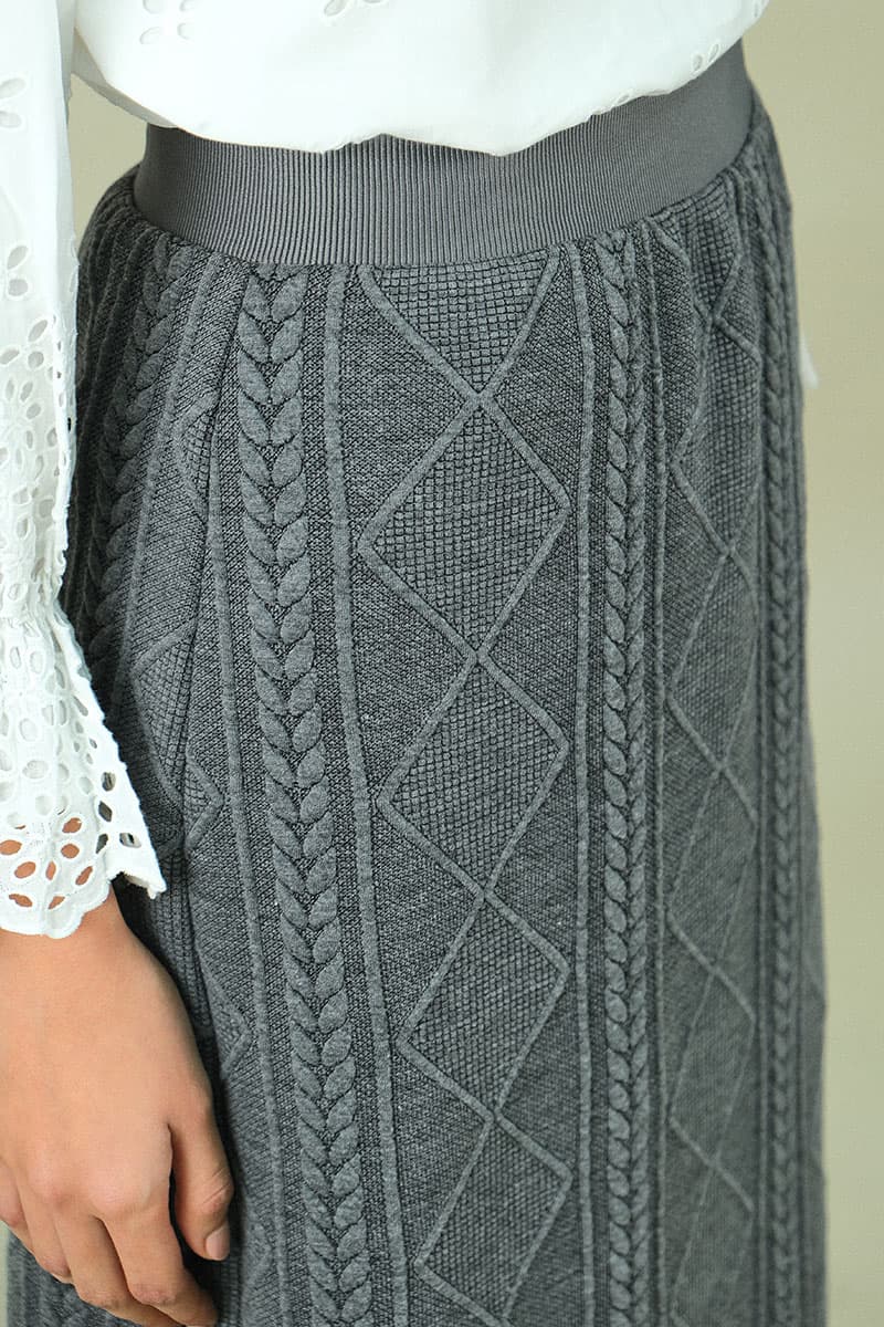 Keiry Pencil Skirt - Dark Heather Grey - Image 5