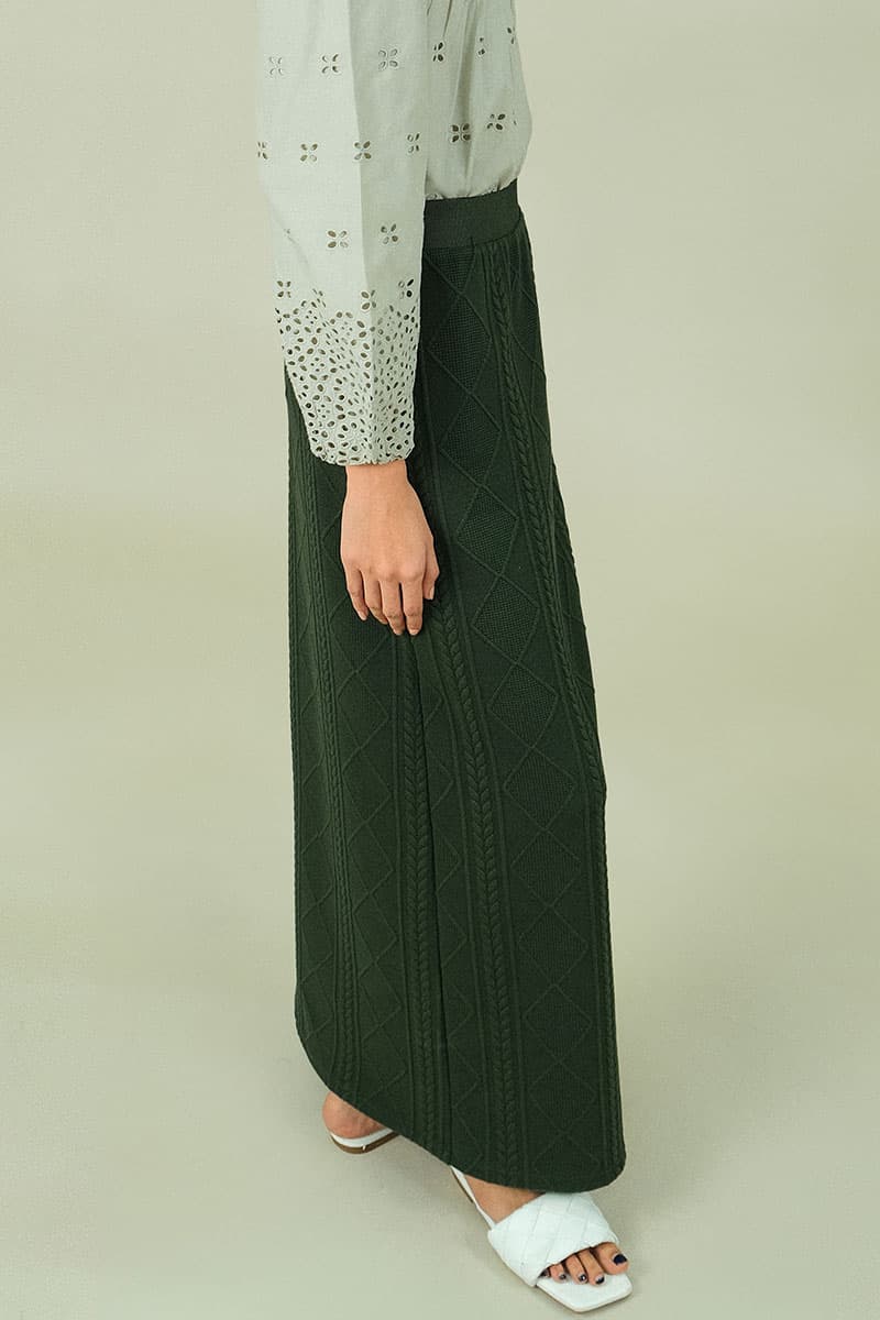 Keiry Pencil Skirt - Army Green - Image 3