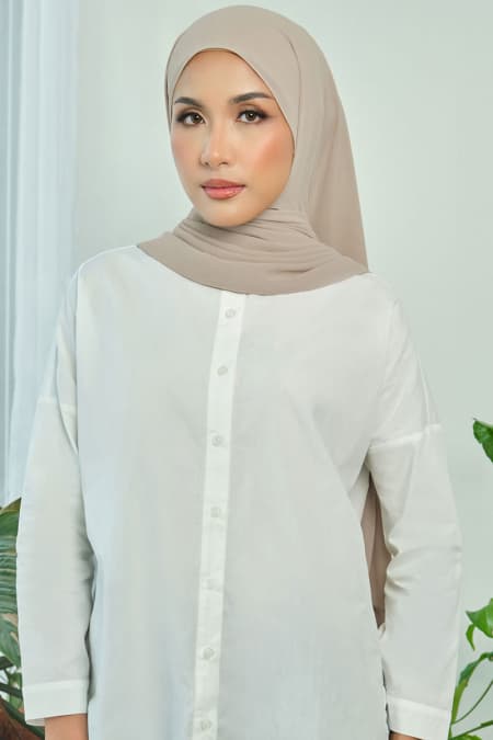 Aida Chiffon Tudung Headscarf - Pale Oak