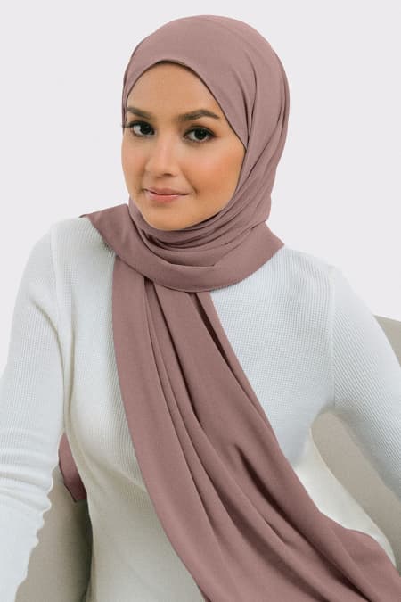 Aida Chiffon Tudung Headscarf - Cedarwood