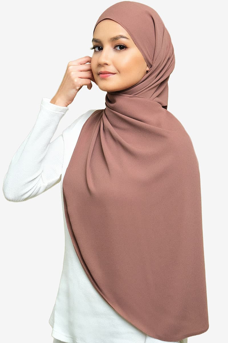 Janie Eyelash Headscarf - Nutmeg - Image 1