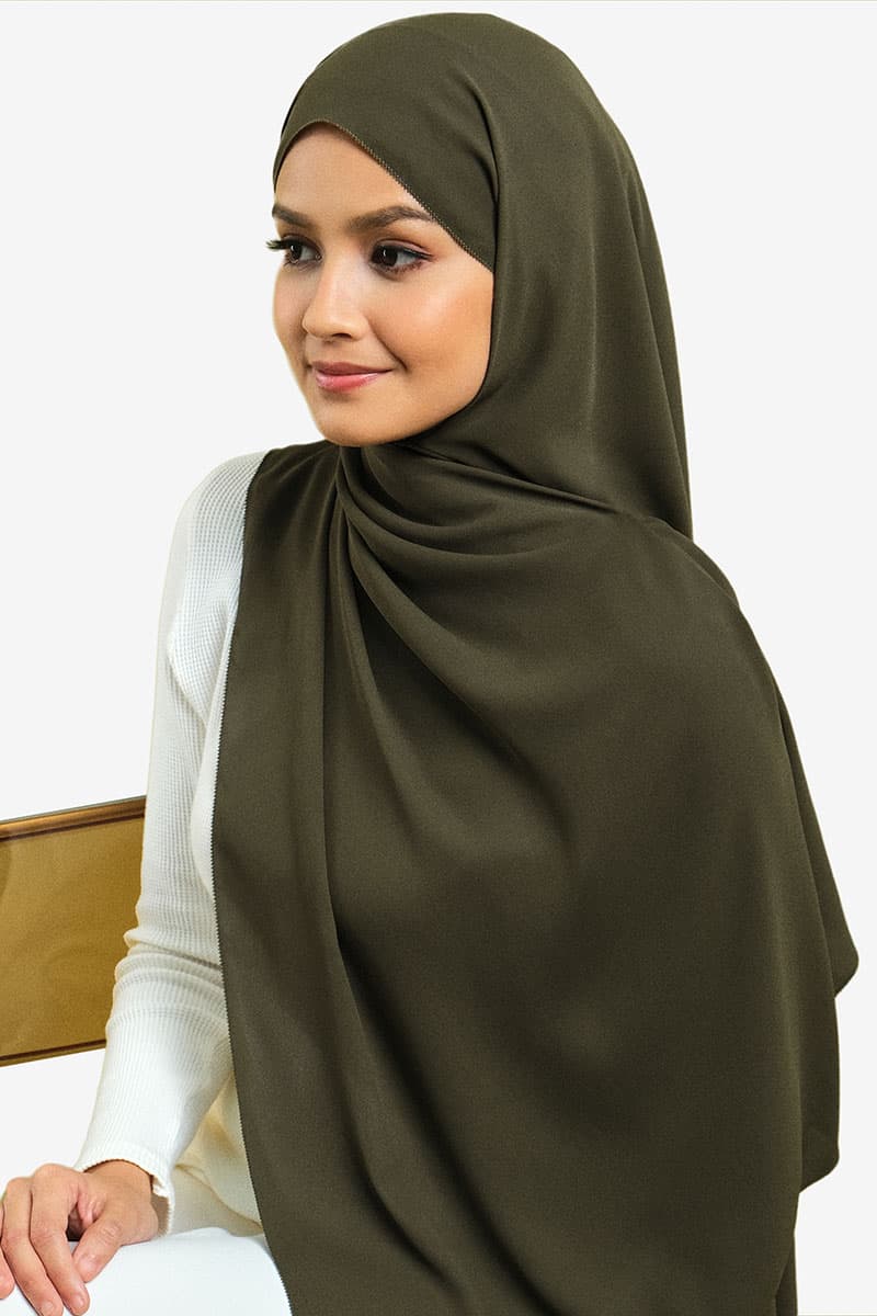 Janie Eyelash Headscarf - Sage Green - Image 1