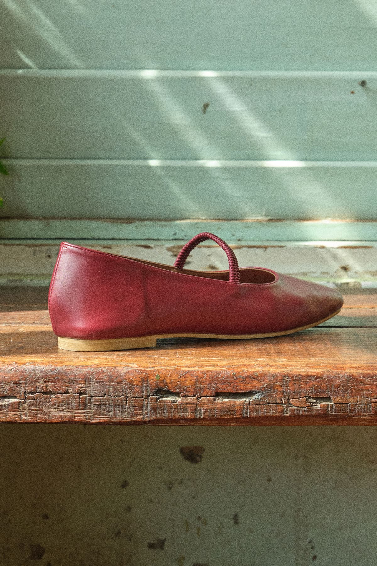 Katiya Round-Toe Ballet Flat - Mahogany - Image 3