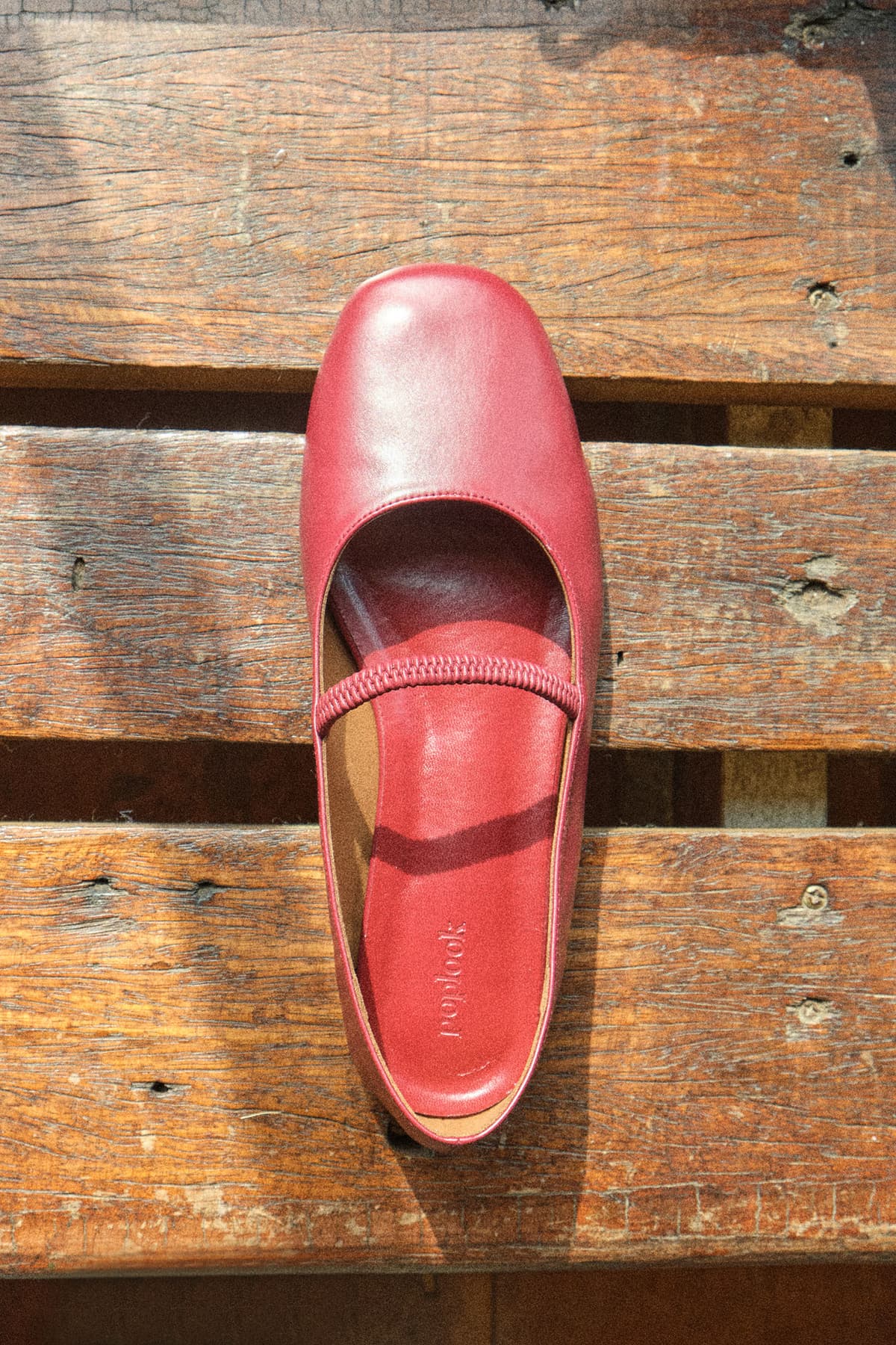 Katiya Round-Toe Ballet Flat - Mahogany - Image 5