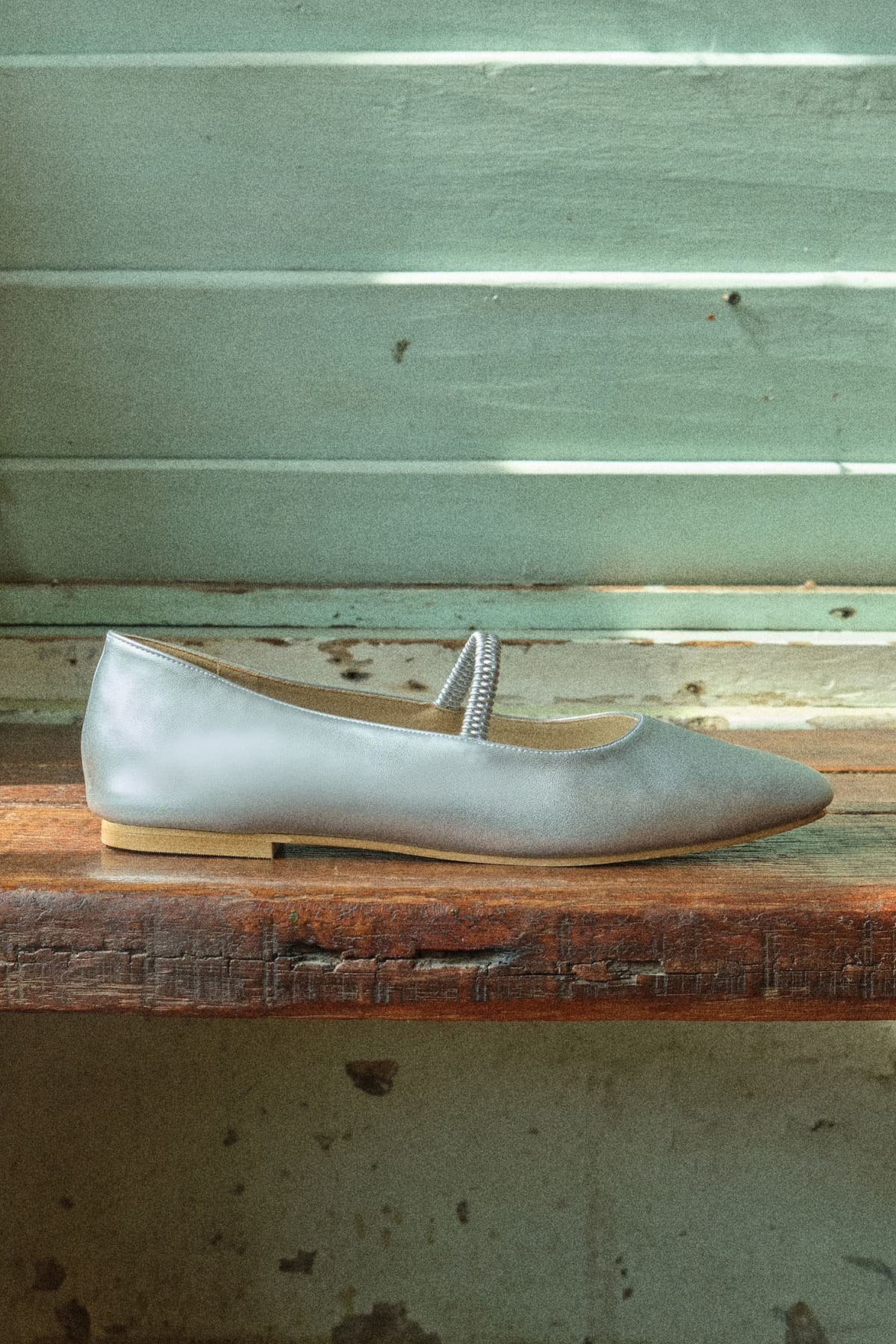 Katiya Round-Toe Ballet Flat - Silver - Image 1