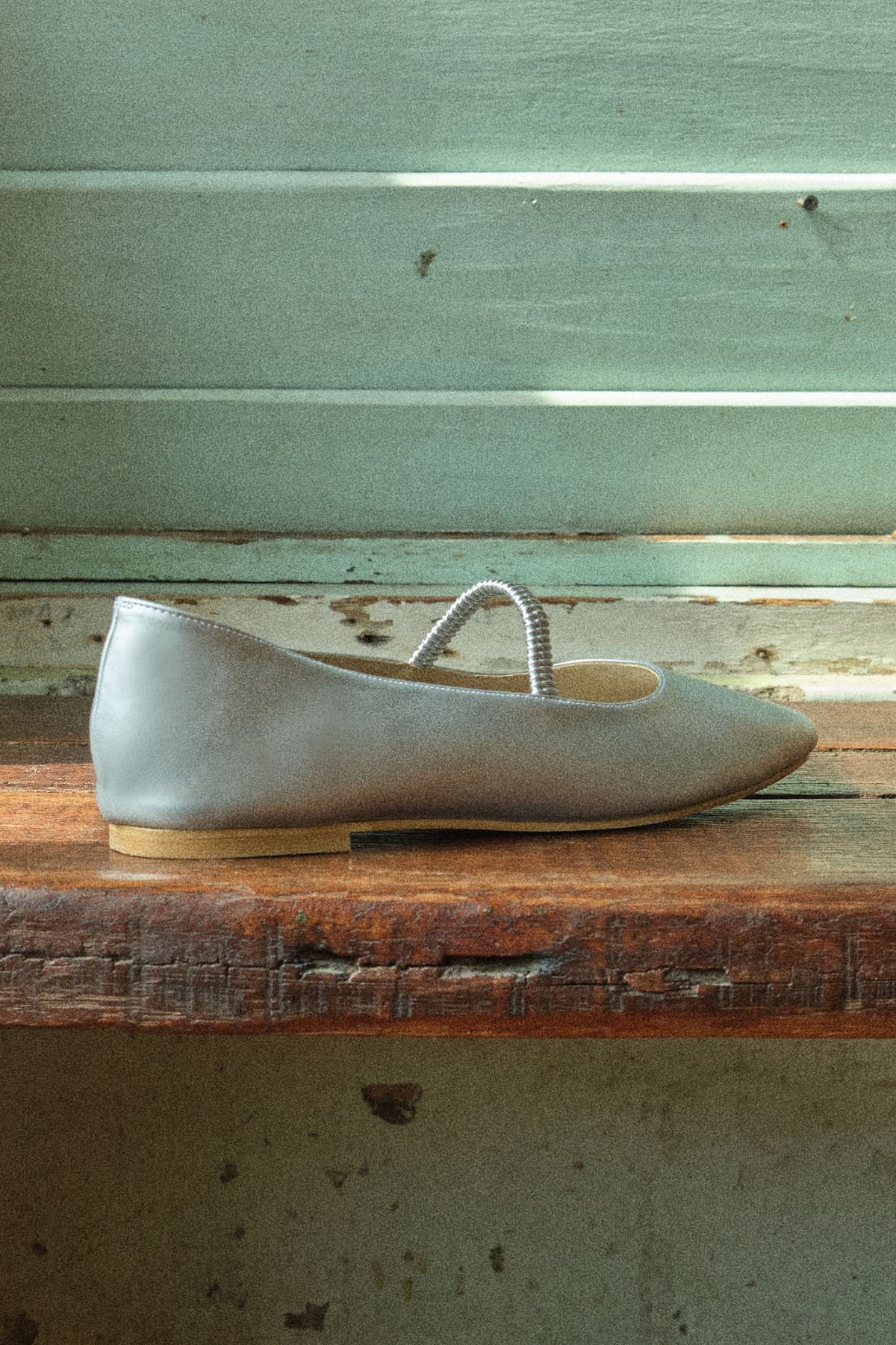 Katiya Round-Toe Ballet Flat - Silver - Image 3