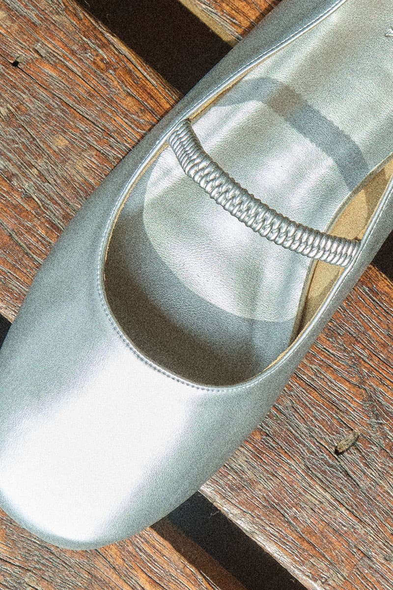 Katiya Round-Toe Ballet Flat - Silver - Image 8