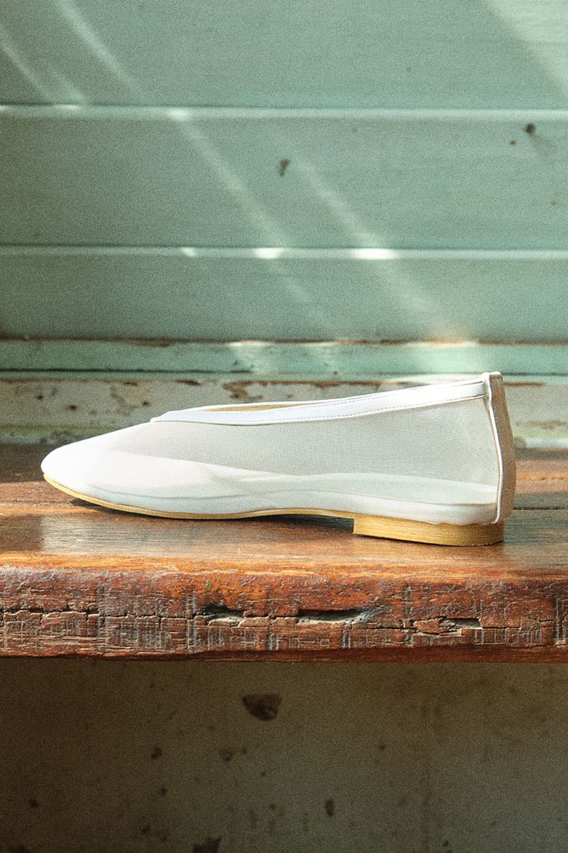 Kellyanne Soft Mesh Ballet Flat - White - Image 3