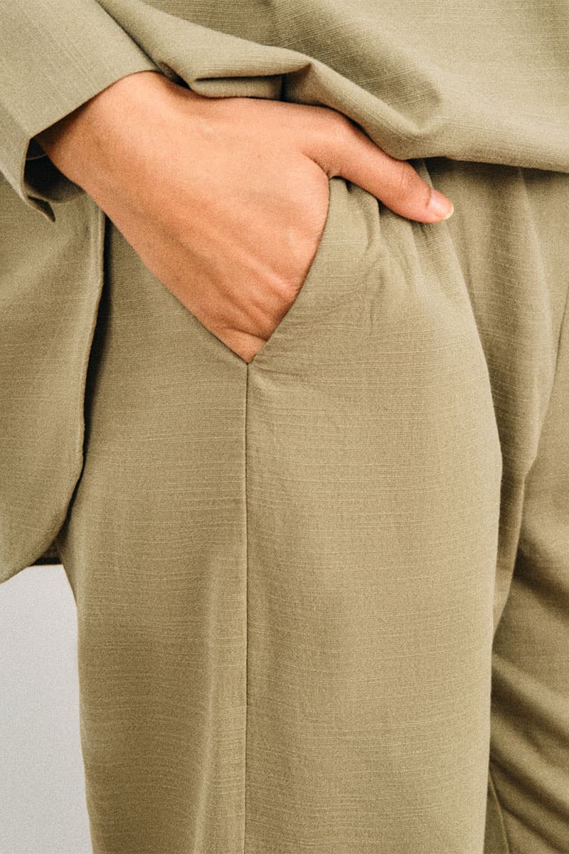 Tamikah Straight Cut Pants - Matcha - Image 1