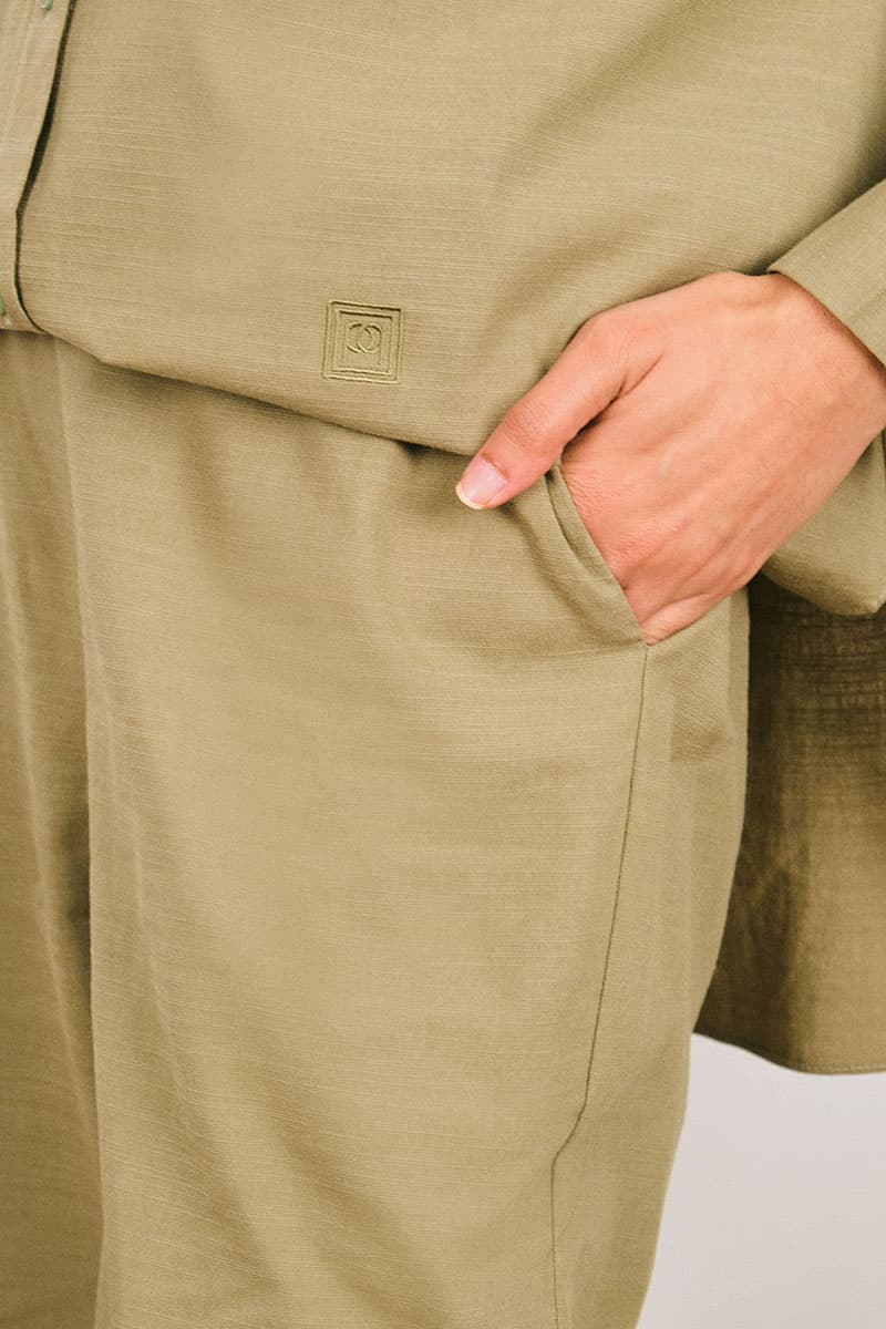 Tamikah Straight Cut Pants - Matcha - Image 4