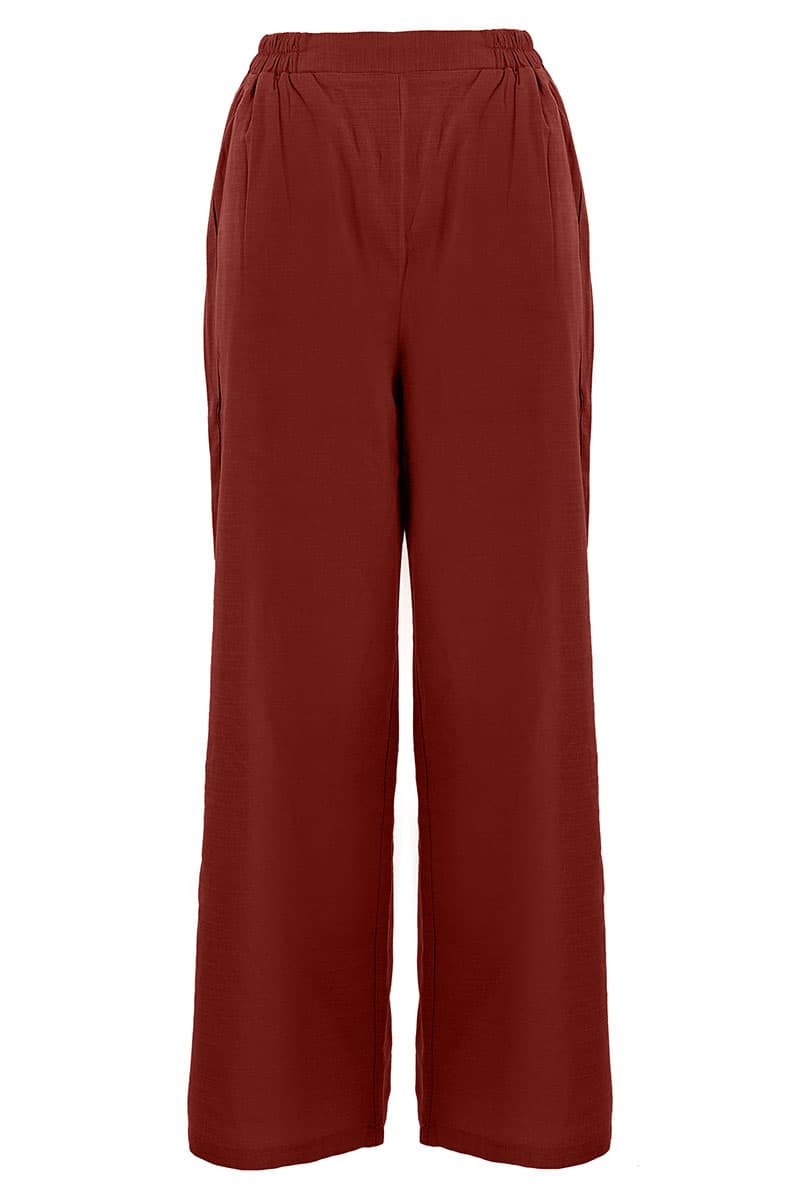 Tamikah Straight Cut Pants - Burnt Umber - Image 2