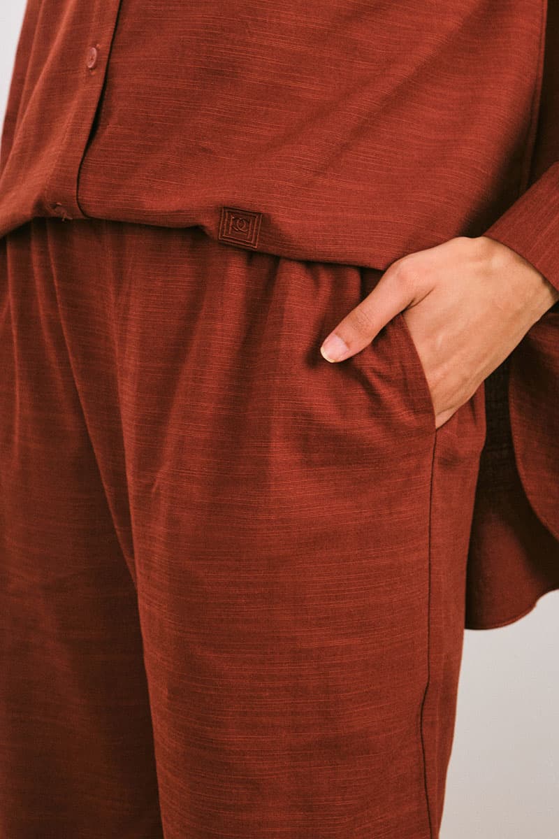 Tamikah Straight Cut Pants - Burnt Umber - Image 4