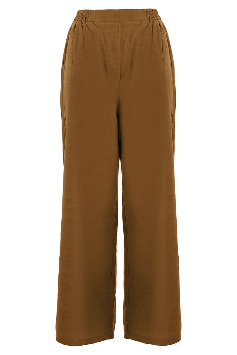 Tamikah Straight Cut Pants - Tumeric Brown - Image 2