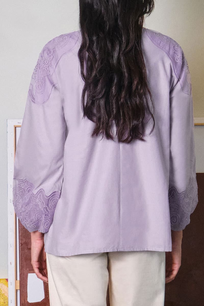 Anshika Lace Blouse - Lilac - Image 4