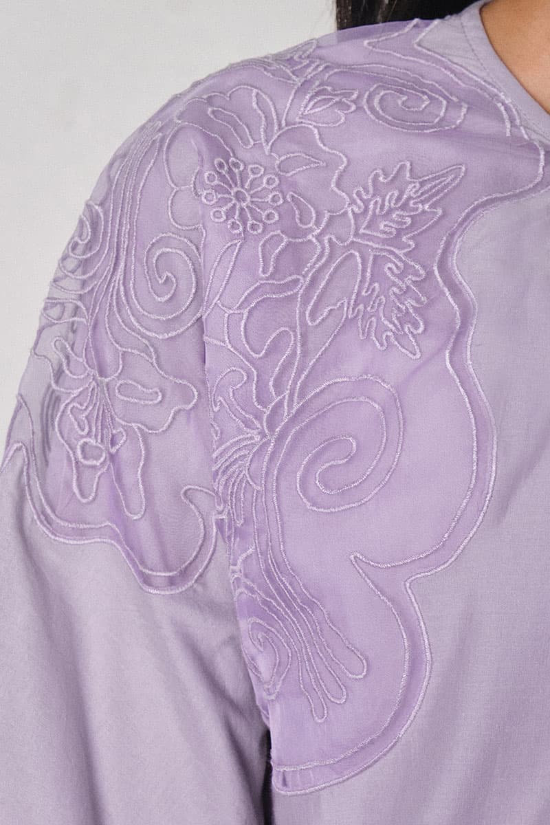 Anshika Lace Blouse - Lilac - Image 5