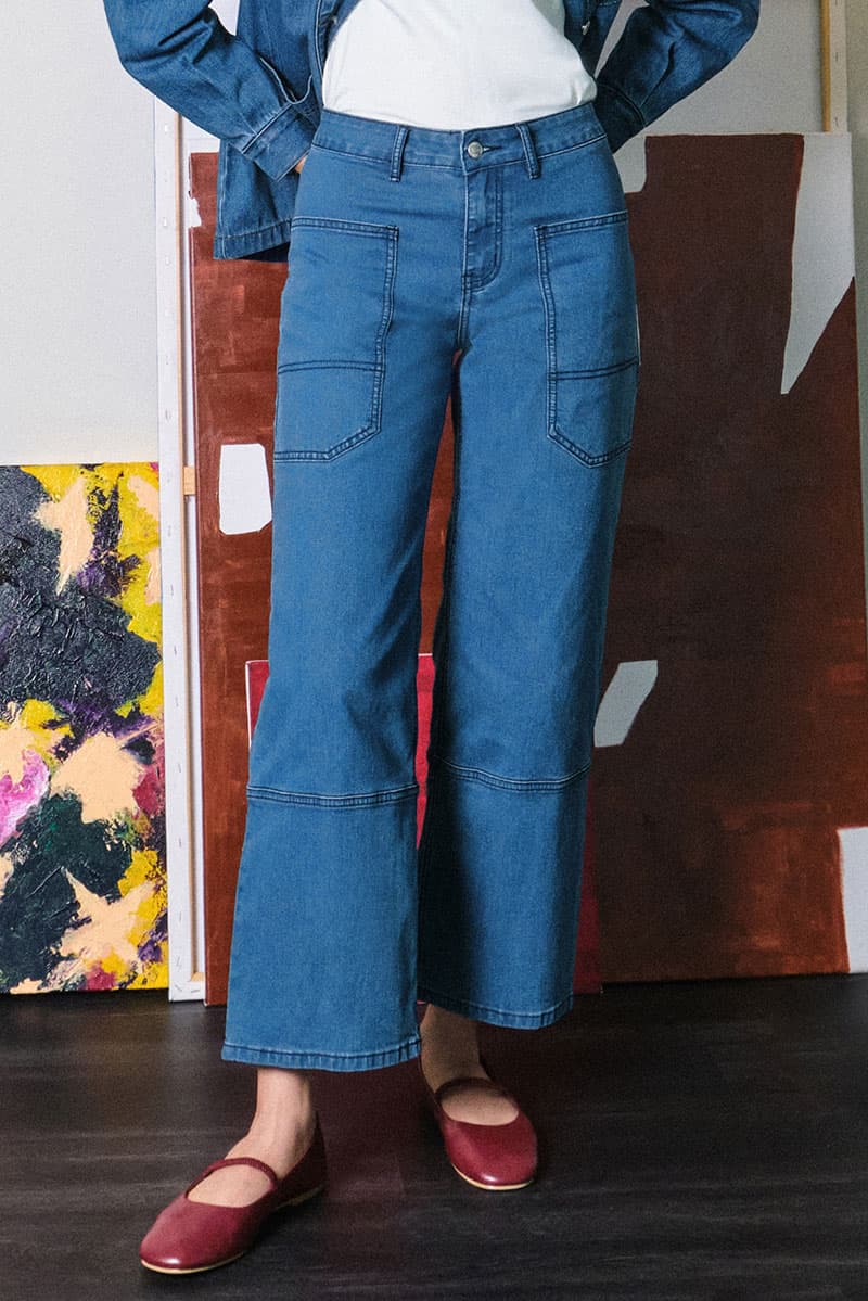 COTTON Contessa Straight Cut Jeans - Medium Wash - Image 1