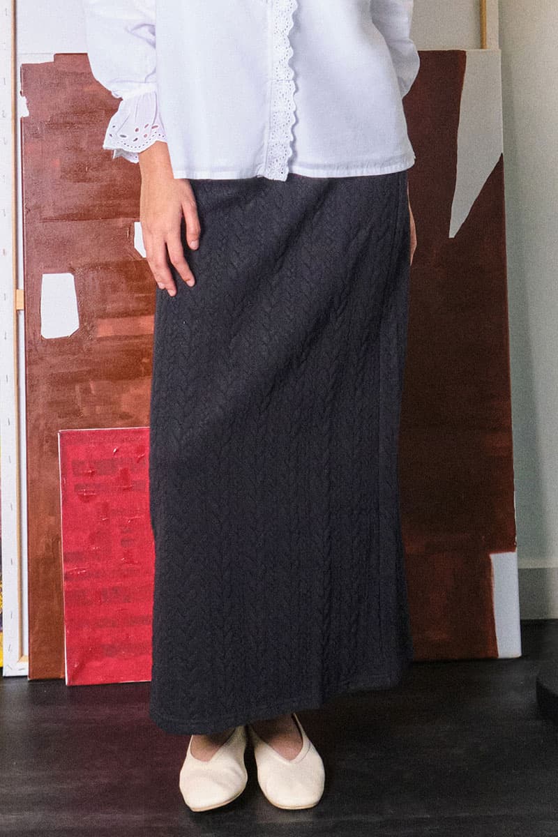 Keiry Pencil Skirt - Black Cable - Image 1