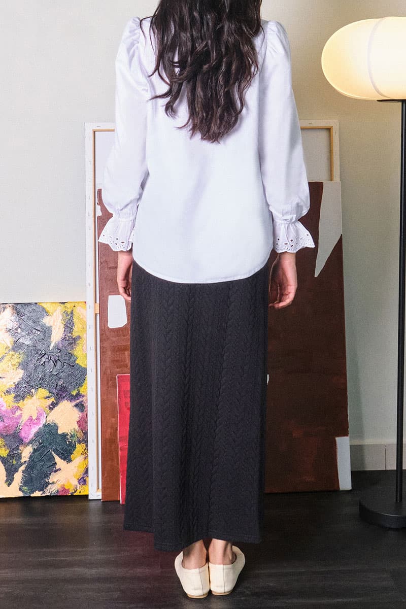 Keiry Pencil Skirt - Black Cable - Image 4