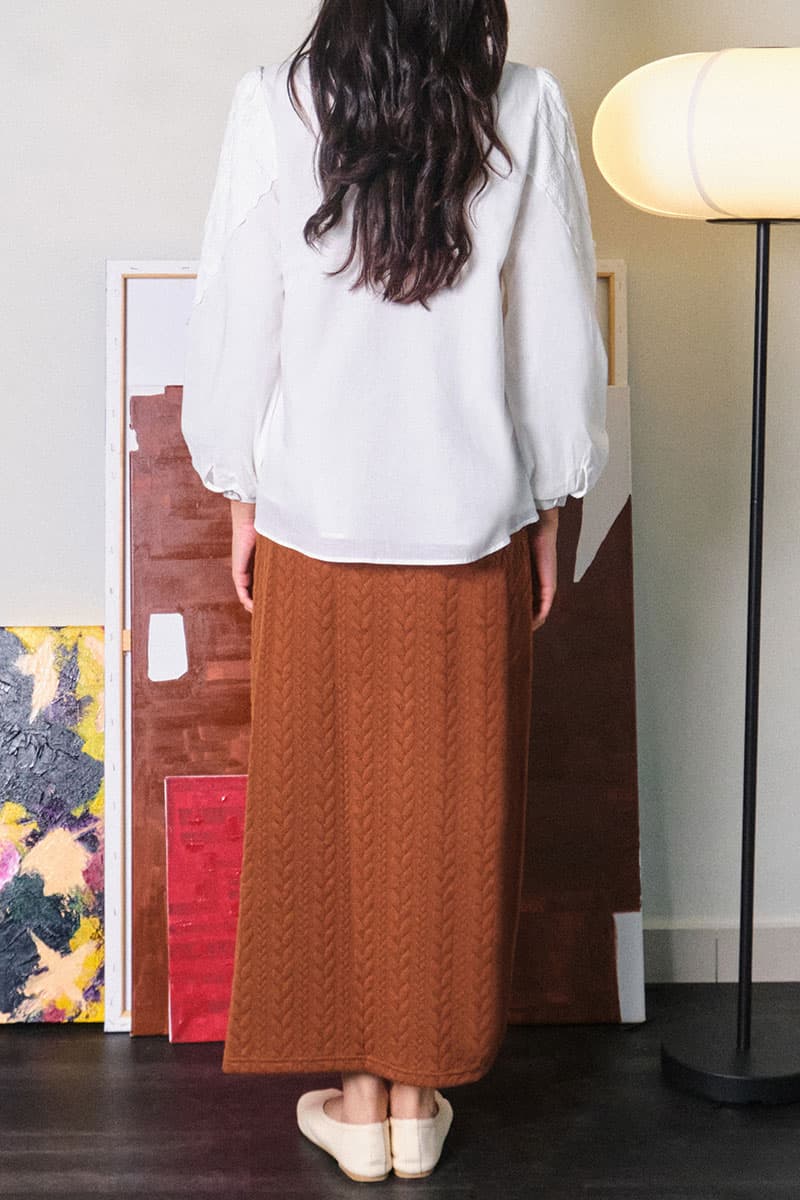 Keiry Pencil Skirt - Brownie Cable - Image 4
