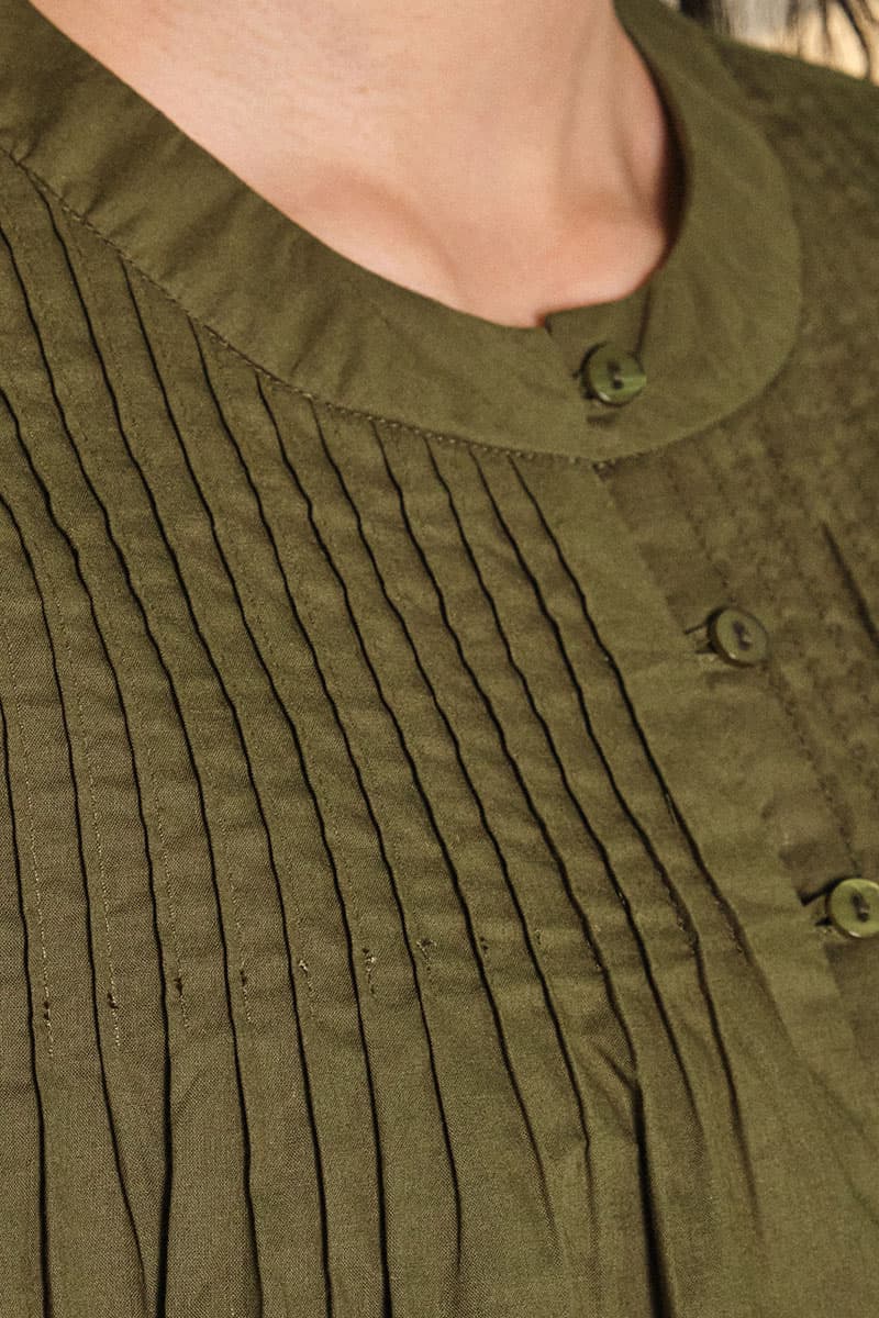 Nivedita Henley Blouse - Seaweed - Image 5