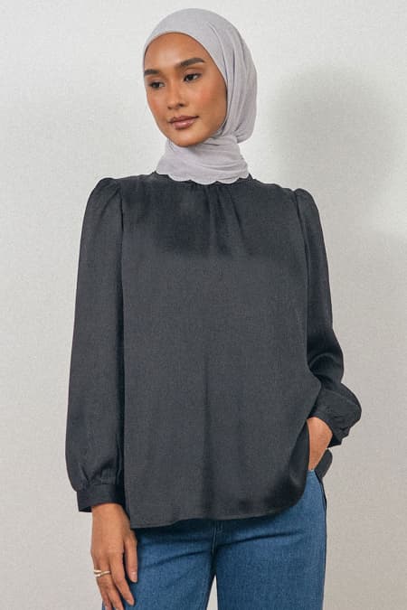 Creelynn Flared Blouse 2.0 - Black