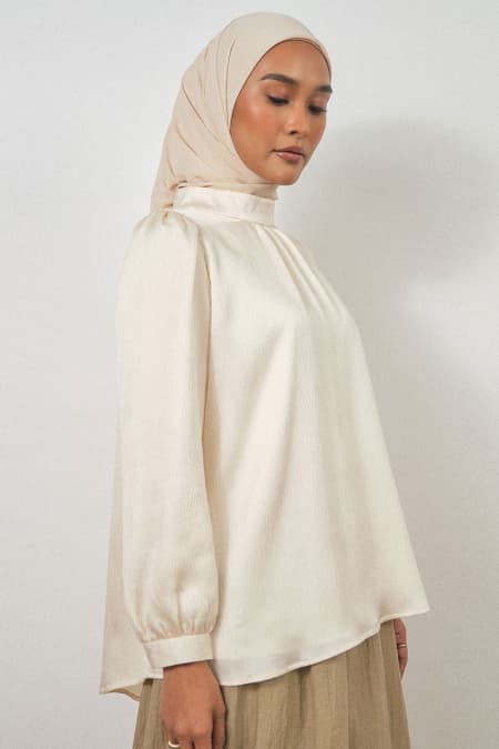 Creelynn Flared Blouse 2.0 - Cream