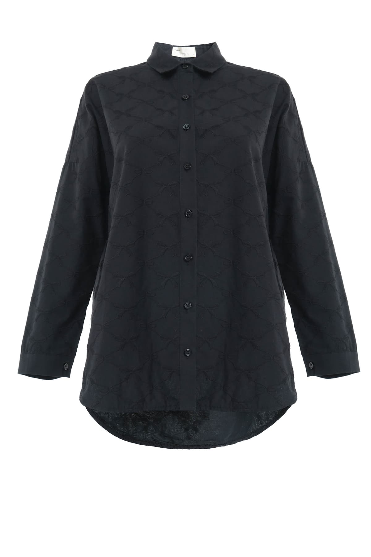 Yamila Front Button Shirt - Black Bow - Image 2